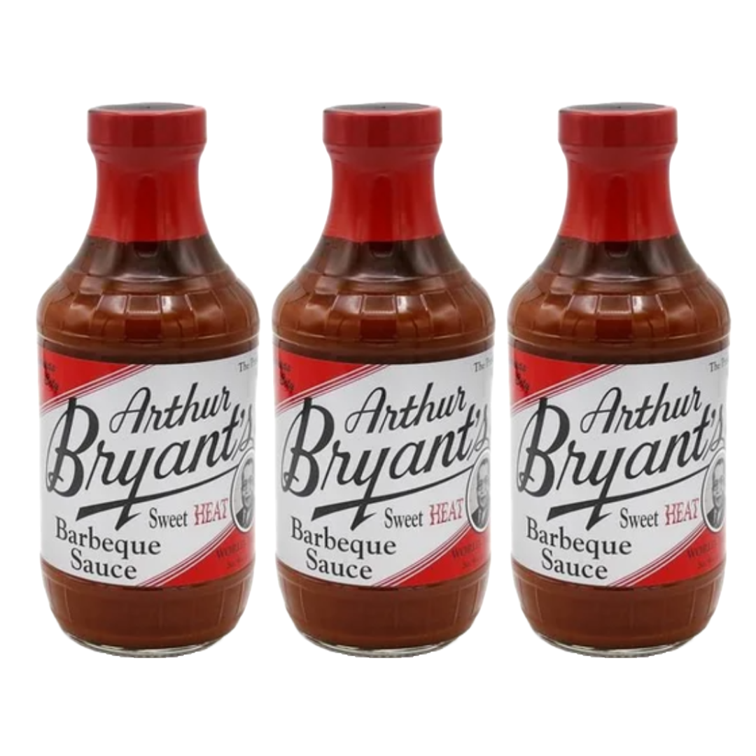Arthur Bryants BBQ Sauce (Sweet Heat) — BBQ Sauce Natural Spicy Flavor — Zesty & Hot Barbecue Flavor — Best BBQ Sauce for BBQ Lovers (18 Oz, Pack of 3)