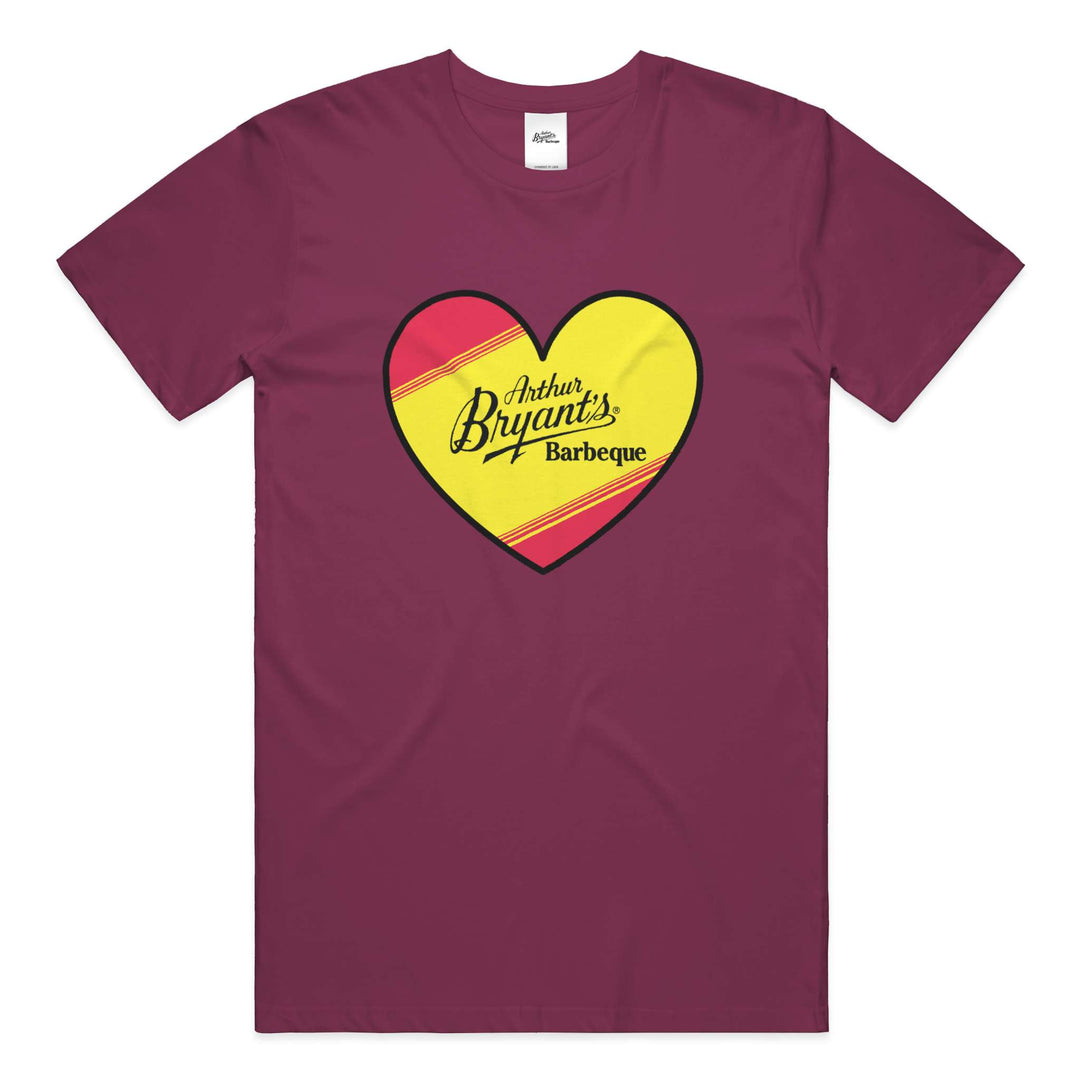 Arthur Bryant's Heart Logo T-Shirt - Maroon