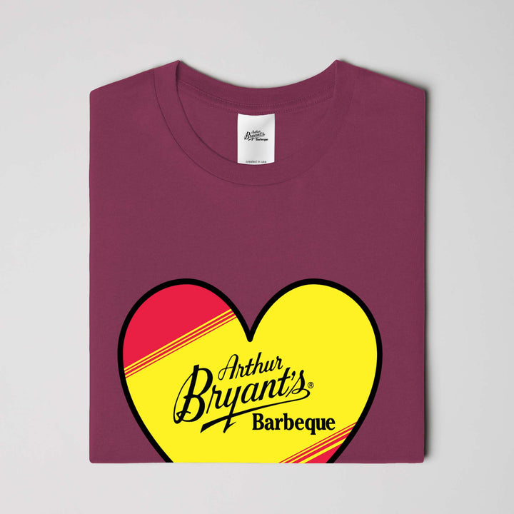 Arthur Bryant's Heart Logo T-Shirt - Maroon