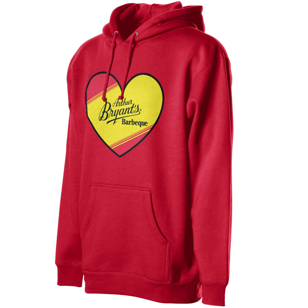 Arthur Bryant's Logo Heart Pullover Hoodie - Red
