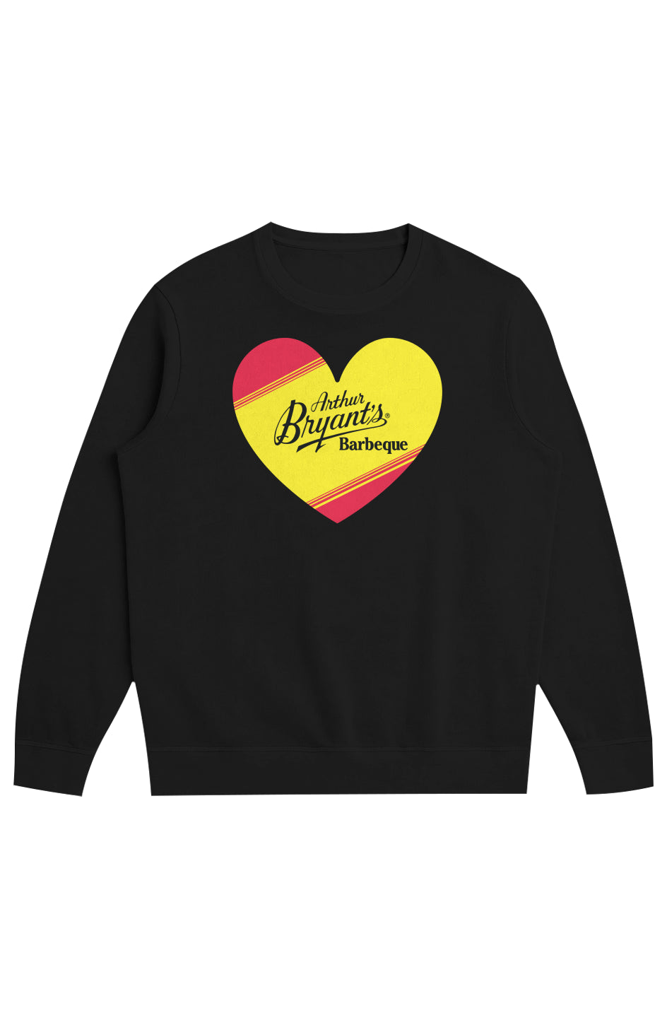Heart Collection -  French Terry Crew - Black