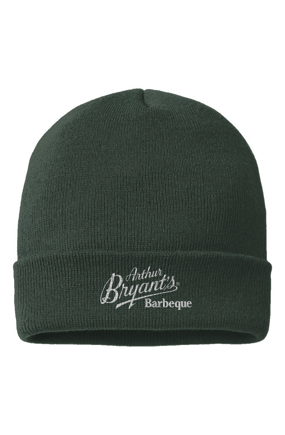 Arthur Bryant's Logo Cuffed Beanie - Forrest Green