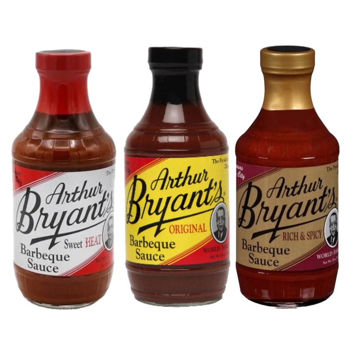 Arthur Bryants BBQ Sauce (Variety) — Original, Rich & Spicy, and Sweet Heat BBQ Sauce Natural Pack — Best BBQ Sauce for BBQ Lovers (18 Oz, Pack of 3)