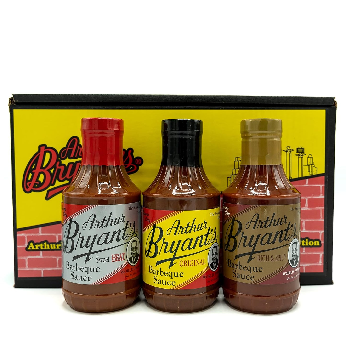 Arthur Bryants BBQ Sauce (Variety) — Original, Rich & Spicy, and Sweet Heat BBQ Sauce Natural Pack — Best BBQ Sauce for BBQ Lovers (18 Oz, Pack of 3)