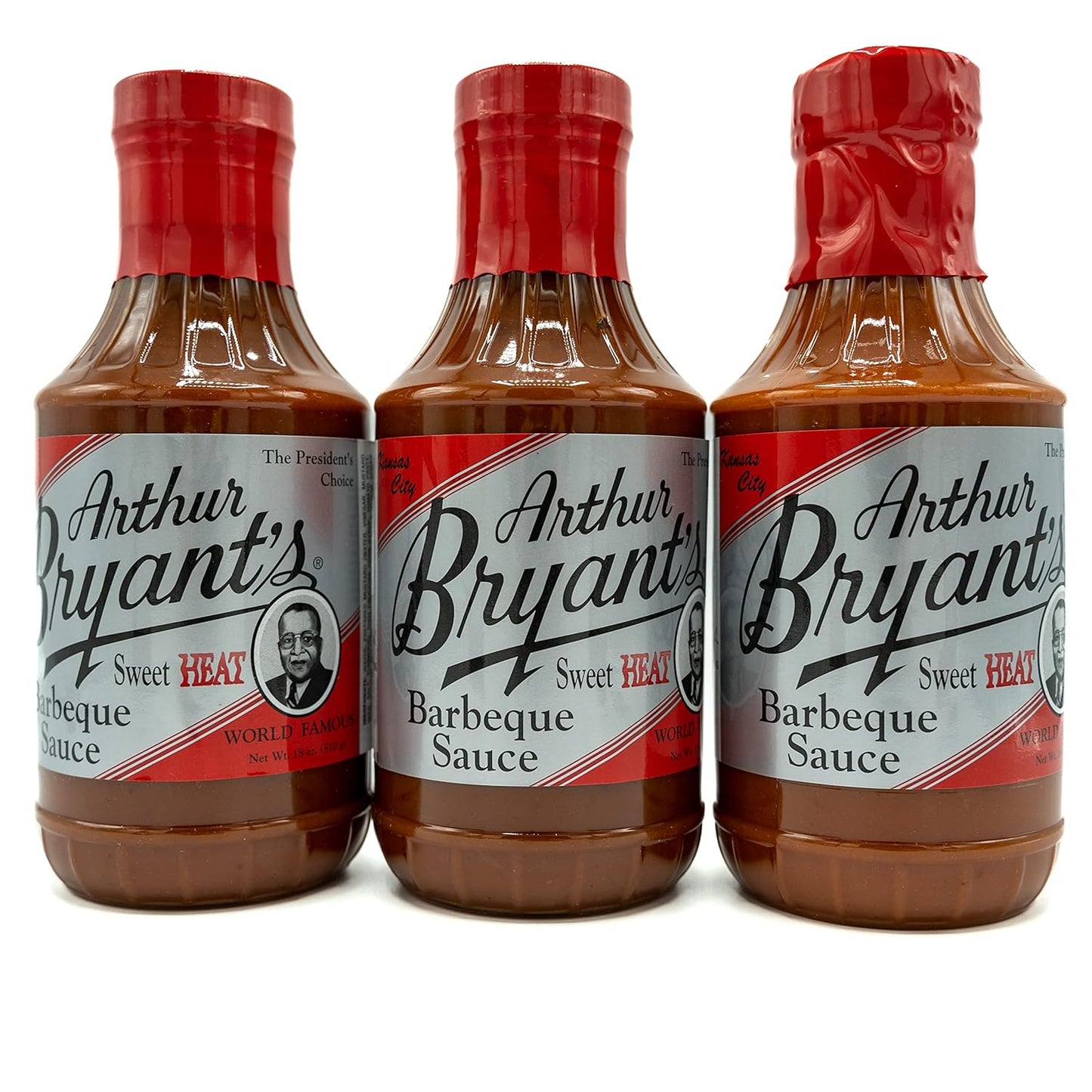 Arthur Bryants BBQ Sauce (Sweet Heat) — BBQ Sauce Natural Spicy Flavor — Zesty & Hot Barbecue Flavor — Best BBQ Sauce for BBQ Lovers (18 Oz, Pack of 3)